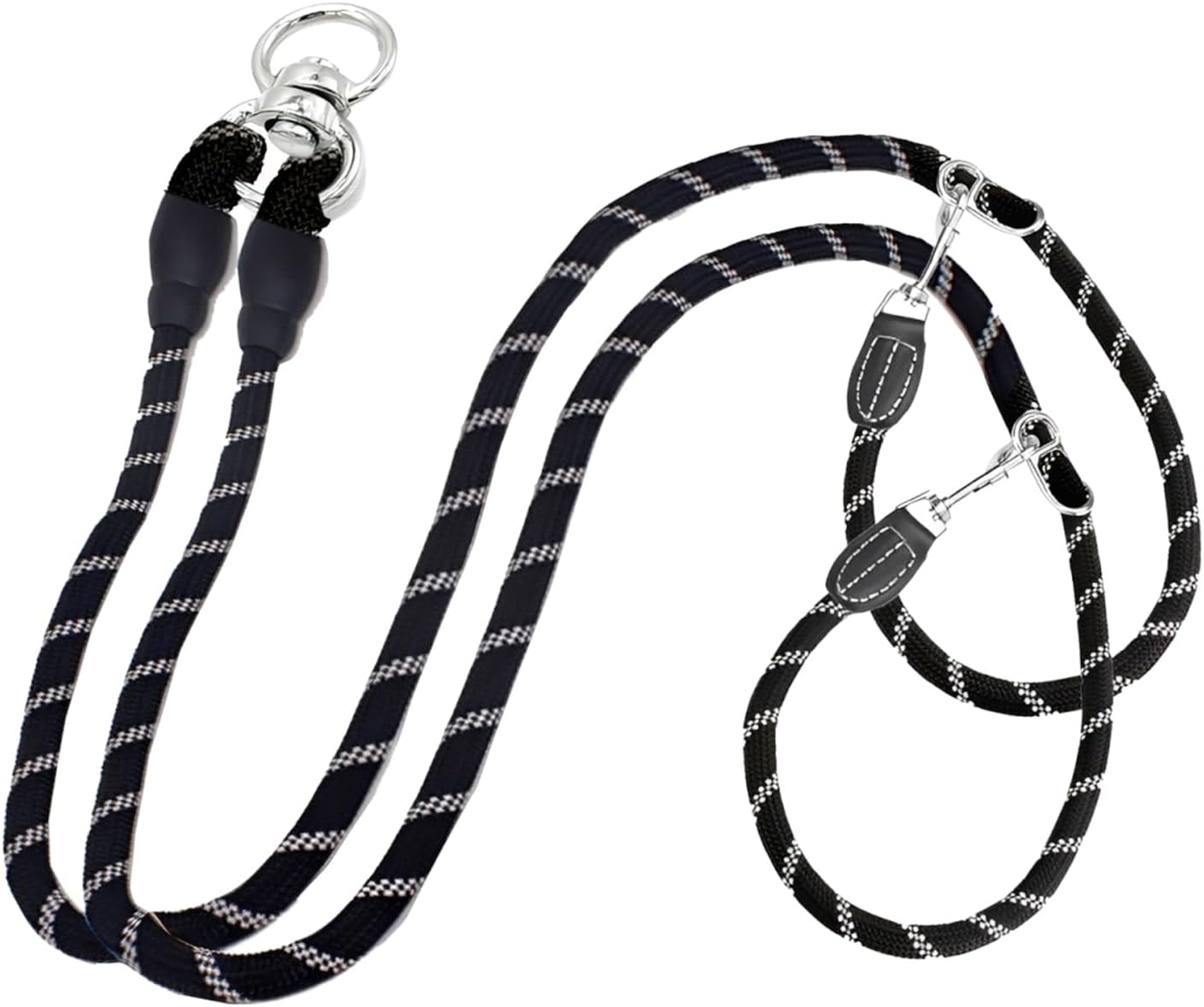 Dual Dog Leash Double Dog Training Leash No Tangle Hands Free DogLeash Heavy Duty Reflective Slip Lead Pet RopeLeash Dual Splitter for Two Dogs Dual Dog Leash Double Dog Training Leash No Tangle Hands Free DogLeash Heavy Duty Reflective Slip Lead Pet RopeLeash Dual Splitter for Two Dogs