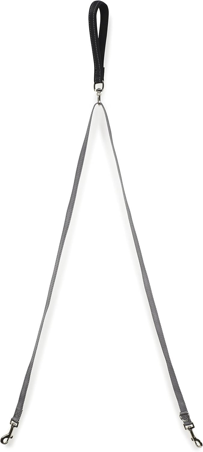 PetSafe Two Point Control Leash, Padded and Reflective Nylon, Converts to Single Leash, Works with 3in1 Harnesses, 3/4 in. Wide