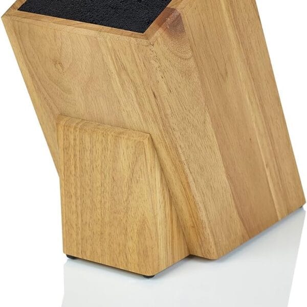 Dice Knife Block, Light Oak Woodgrain