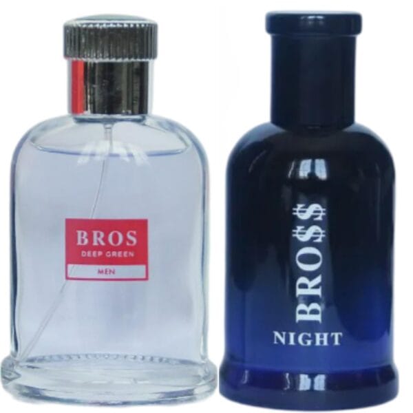 TWISHA Bross Deep Green & Bross Night Cologne for Men 3.4oz/100ml, eau de parfum, (Our Impression of Boss Green & Bottled Night)