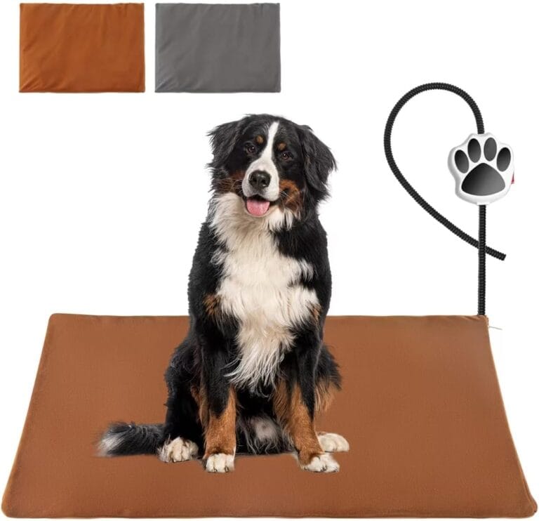 On/Off Switch Electric Pet Heating Pad with Chew Resistant Cord and 2PCS Machine Washable Cover,Indoor Heated Pet Bed Warmer,for Cat Beds and Dog Beds 75x40CM