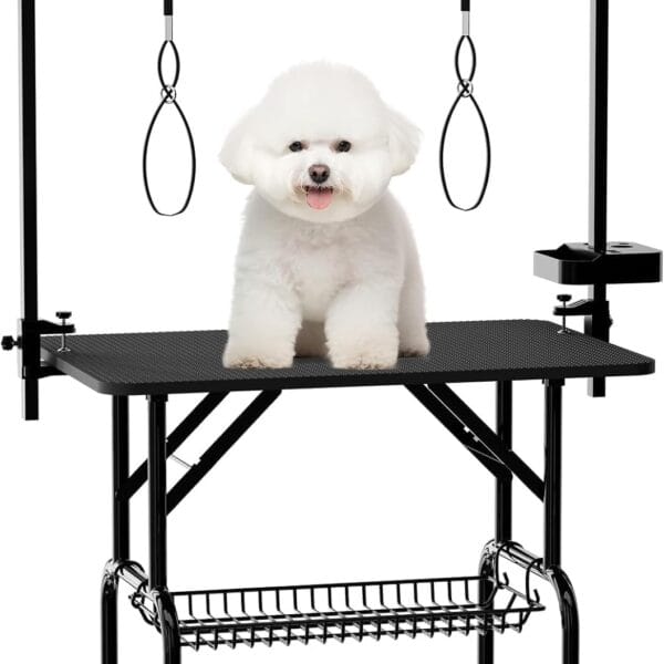 36" Professional Dog Pet Grooming Table Adjustable Heavy Duty Portable w/Arm & Noose & Mesh Tray