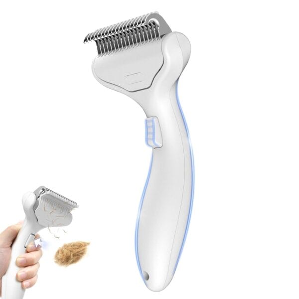 Undercoat Shedding Brush for Dogs & Cats  Professional Deshedding & Dematting Tool  Grooming Comb for Long Hair, German Shepherds & All Pets