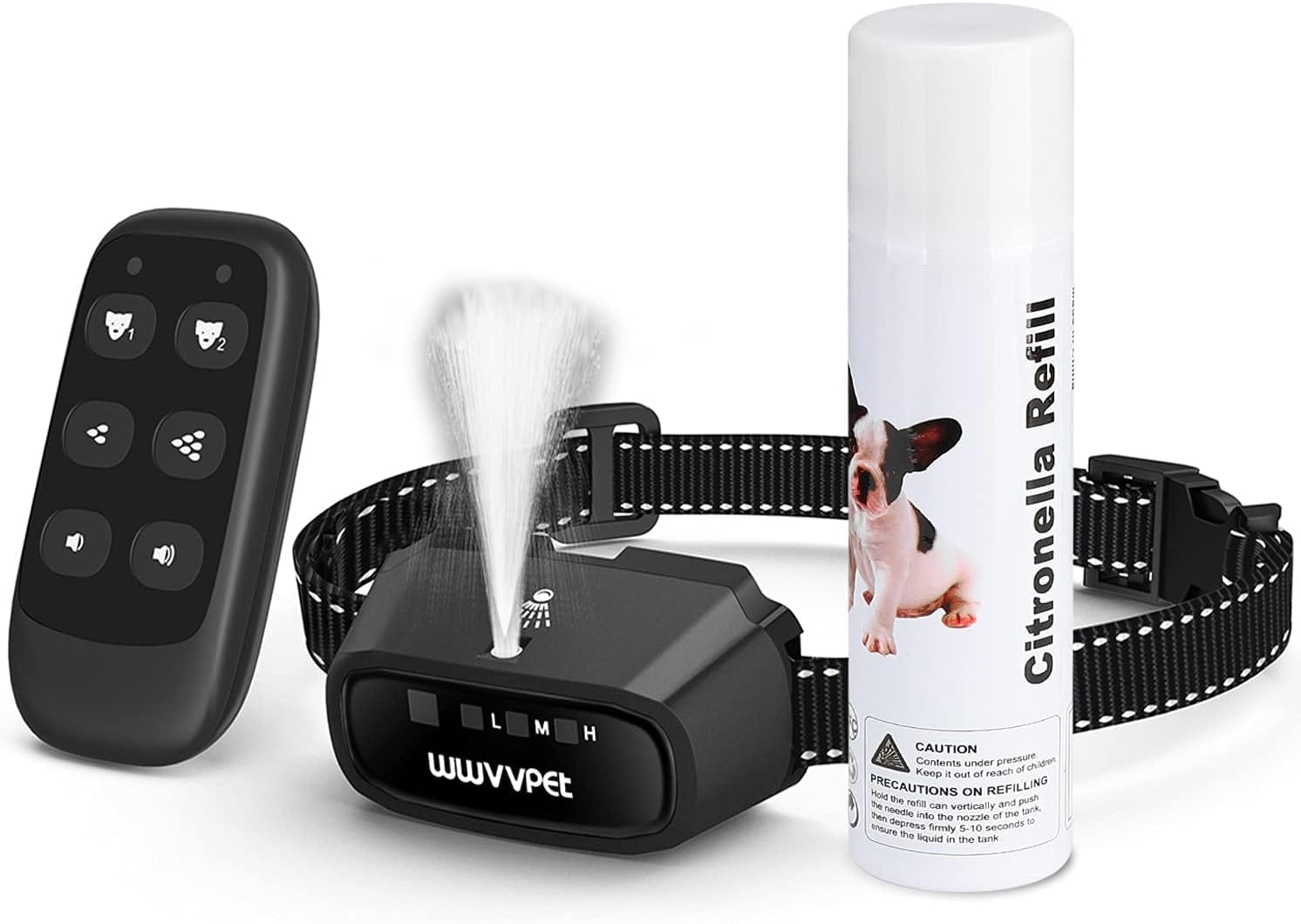 Citronella Dog Training Collar with Remote, Auto + Manual 2 Modes, Spray + Beep Citronella Dog Bark Control Collar, No Electric Shock Humane Safe Rechargeable Waterproof Anti Bark Device for Dogs Citronella Dog Training Collar with Remote, Auto + Manual 2 Modes, Spray + Beep Citronella Dog Bark Control Collar, No Electric Shock Humane Safe Rechargeable Waterproof Anti Bark Device for Dogs