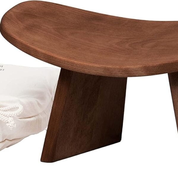 Meditation Bench IKUKO Original, Portable Version with Bag, Locally Handmade Wooden Kneeling Ergonomic Seiza Seat, Prana Yoga - 2 Colors, 3 Height Sizes