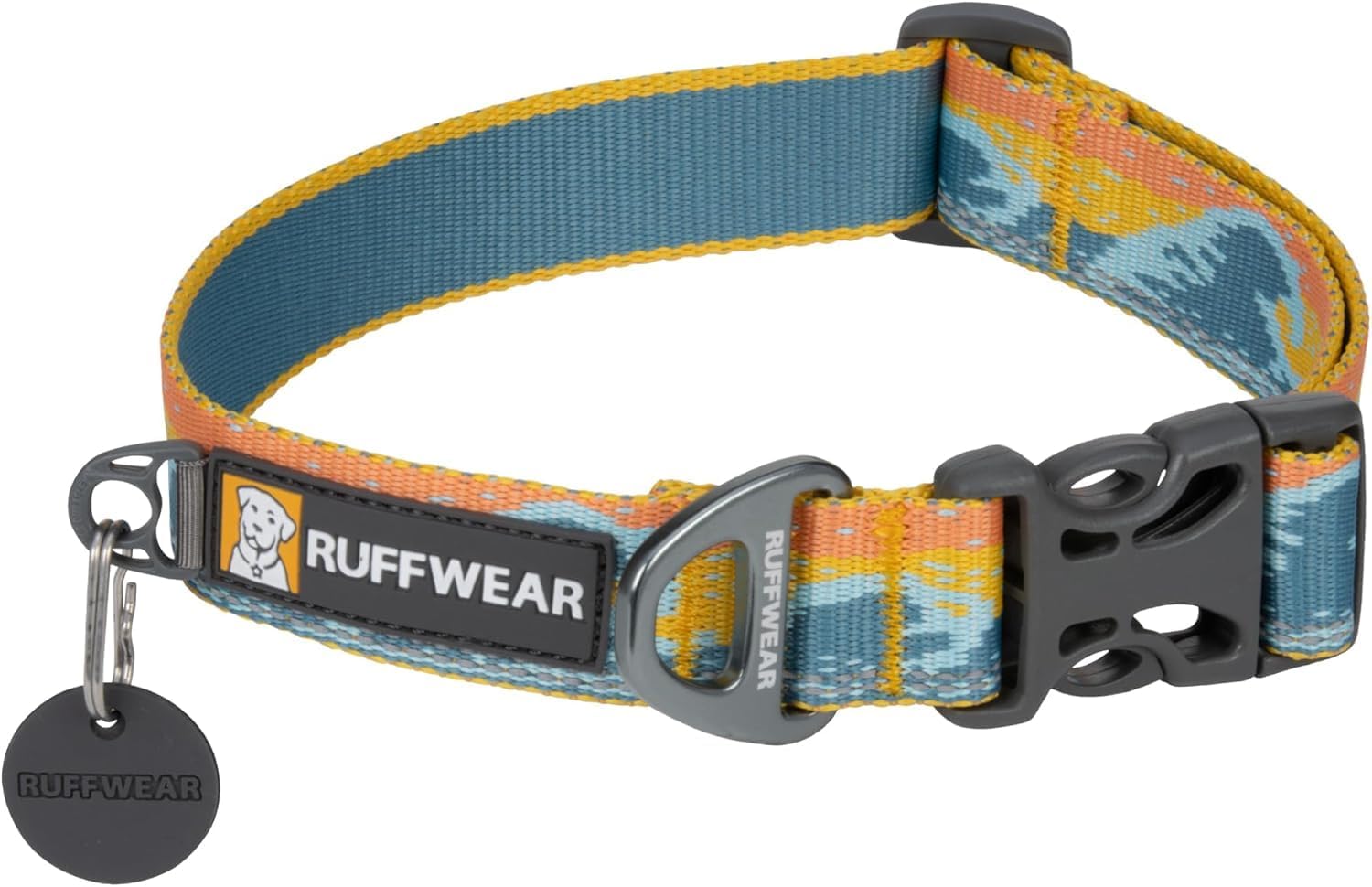 Ruffwear, Crag Dog Collar, Stylish Adventure Collar with Premium Reflective Design, Quick Release Buckle, Lightweight All-Day Comfort, Rising Wave, 14"-20" Ruffwear, Crag Dog Collar, Stylish Adventure Collar with Premium Reflective Design, Quick Release Buckle, Lightweight All-Day Comfort, Rising Wave, 14"-20"