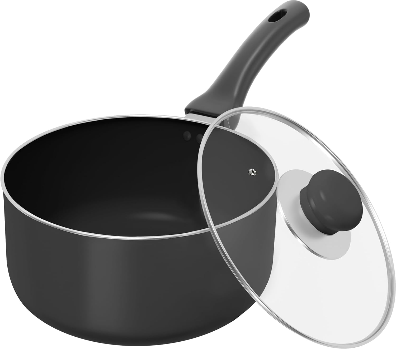 Utopia Kitchen 2 Quart Detachable handle Nonstick Saucepan with Glass Lid, Multipurpose Use for Home, Kitchen or Restaurant, Grey & Black Utopia Kitchen 2 Quart Detachable handle Nonstick Saucepan with Glass Lid, Multipurpose Use for Home, Kitchen or Restaurant, Grey & Black
