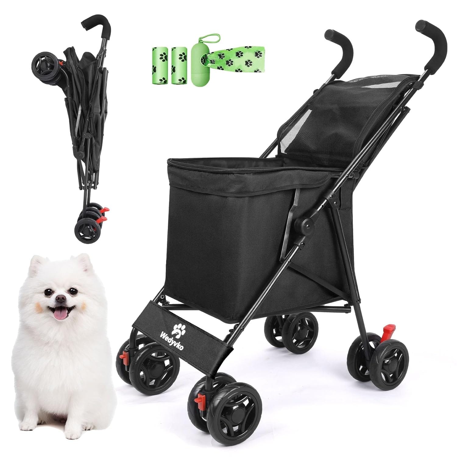 Pet Stroller Cat Dog Stroller Travel Folding Pet Carriers,Cat Carrier for Large Cats Puppy Stroller Detachable and Foldable Pet Travel Bag (Black) Pet Stroller Cat Dog Stroller Travel Folding Pet Carriers,Cat Carrier for Large Cats Puppy Stroller Detachable and Foldable Pet Travel Bag (Black)