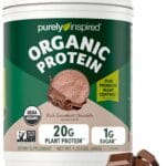 Purely Inspired Plant-Based Protein Powder for Men & Women, Rich Decadent Chocolate (16 Servings) - Vegan & Organic - 20g of Pea Protein Powder for Smoothies & Shakes - Dairy-Free, & Gluten-Free