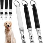 3 Pack Silent Dog Whistle to Stop Barking Neighbors Dog, Ultra-Wide Frequency Ultrasonic Training Whistle for Dogs, Adjustable Professional Recall Dog Training Whistles (Black & White)
