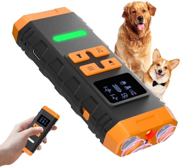 Dog Bark Deterrent Device,2X Ultrasonic Anti Barking Device for Dogs, 50 FT Range No More Indoors Outdoors Behavior Correct Safe & Humane Rechargeable Barkshield for Dogs