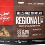ORIJEN Grain Free High Protein Freeze Dried Dog Treats Regional Red Recipe 3.25oz Bag