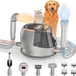 9-in-1 Pet Grooming Vacuum Kit  Dog Hair & Cat Hair Grooming, 18Kpa Suction, 4.5L Dust Bin, 1000W Hot Air Dryer, LED Display, Adjustable Grooming Clippers & Shedding Tool