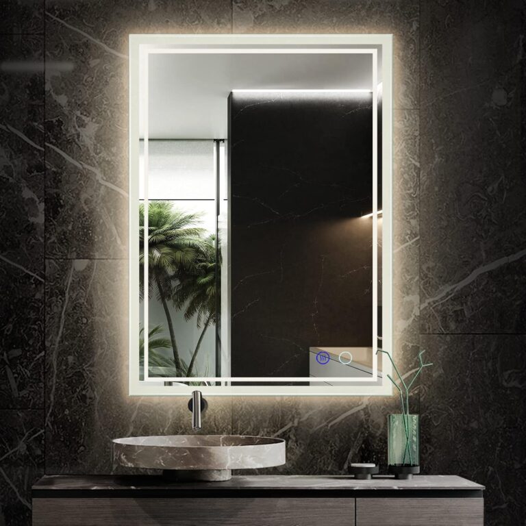 32"x 24" LED Bathroom Mirror,Led Mirror for Bathroom,Bathroom Mirror with Lights,Backlit Mirror,Anti-Fog,Dimmable,CRI90+,Touch Button,Water Proof,Horizontal/VerticalWall Mounted