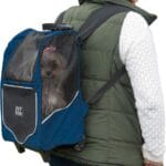 Pet Gear I-GO2 Roller Backpack, Travel Carrier, Car Seat for Cats/Dogs, Mesh Ventilation, Included Tether, Telescoping Handle, Storage Pouch, Regular Sport, Misty Blue