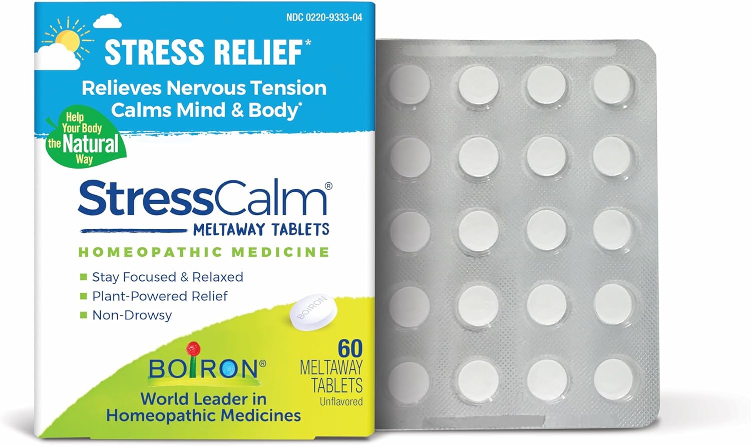 Boiron StressCalm Tablets for Relief of Stress, Anxiousness, Nervousness, Irritability, and Fatigue - 60 Count Boiron StressCalm Tablets for Relief of Stress, Anxiousness, Nervousness, Irritability, and Fatigue - 60 Count