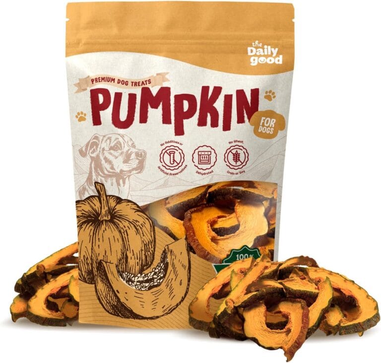 Pumpkin Chips for Dogs  100% Natural Single Ingredient Dog Treats  Crunchy & Crispy  Easy to Digest, Hypoallergenic, Grain-Free  Healthy Snack for All Breeds  6 oz