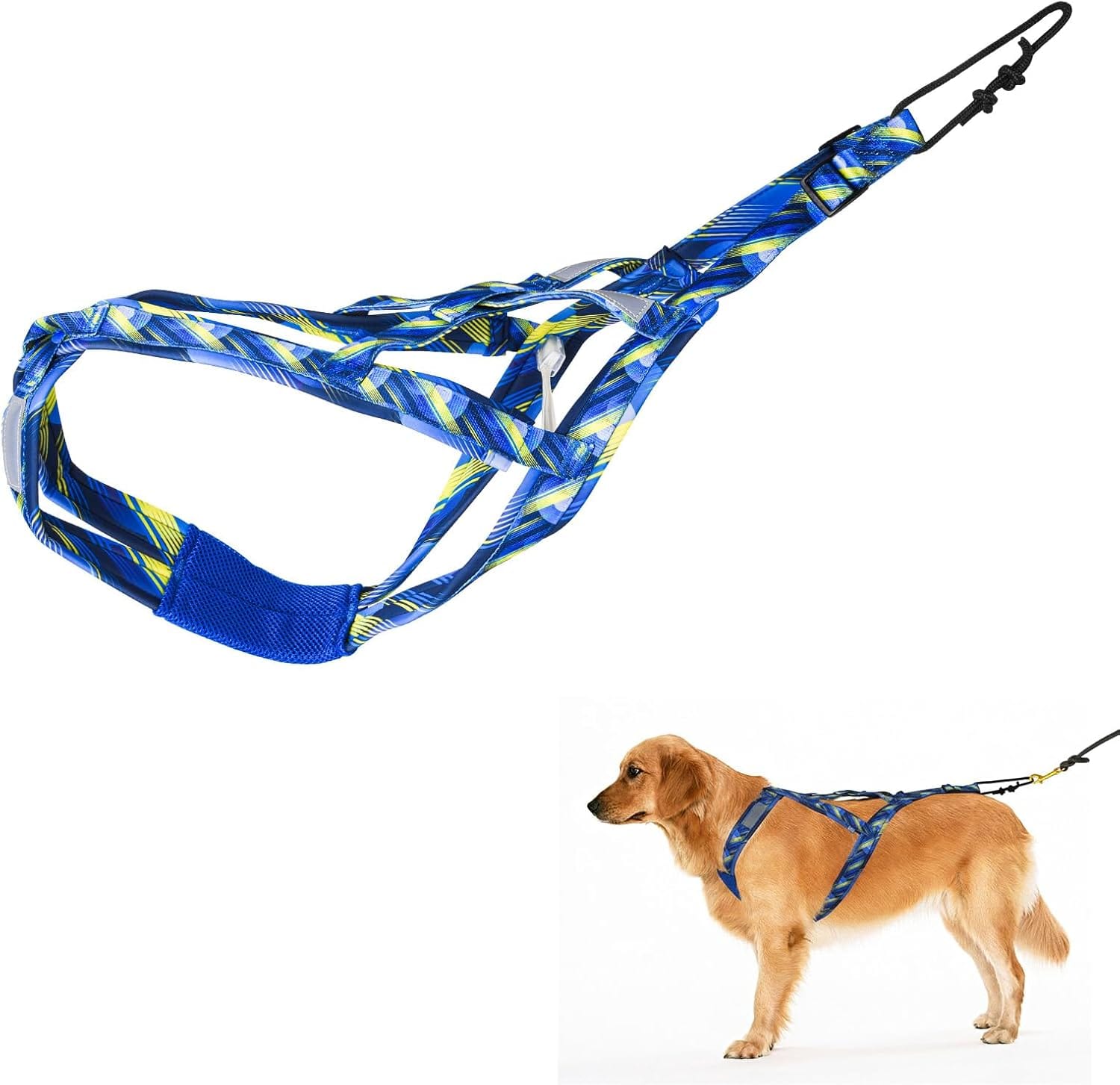 Dog Pulling Harness, Sled Dog Harness for Running, Pull Dogs Leash is Suitable for Cross-Country Running, Dogs Sports, Bicycle Traction, Ski Traction, Sled, Sled Dog 25.5kg (Blue, L) Dog Pulling Harness, Sled Dog Harness for Running, Pull Dogs Leash is Suitable for Cross-Country Running, Dogs Sports, Bicycle Traction, Ski Traction, Sled, Sled Dog 25.5kg (Blue, L)