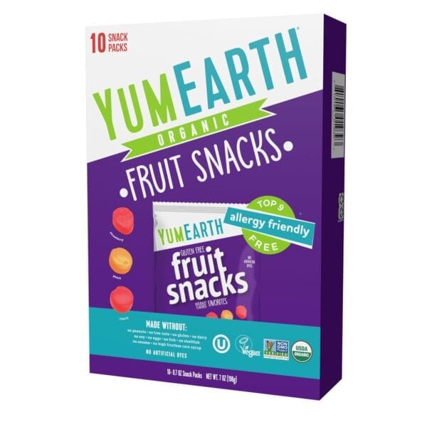 YumEarth Organic Fruit Snacks Box, 0.7 Ounce (Pack of 10)