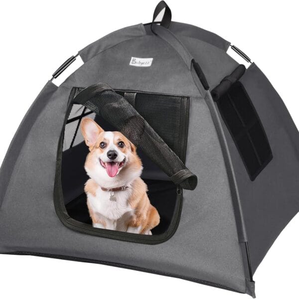 Cat Tent Outdoor/Indoor, Cat and Dog Waterproof Tent House, Outdoor Dog Bed Washable, Indoor/Outdoor Cave Nest Bed Small Dog Tent for Cat, Bunny and Small Animal (Gray, S)