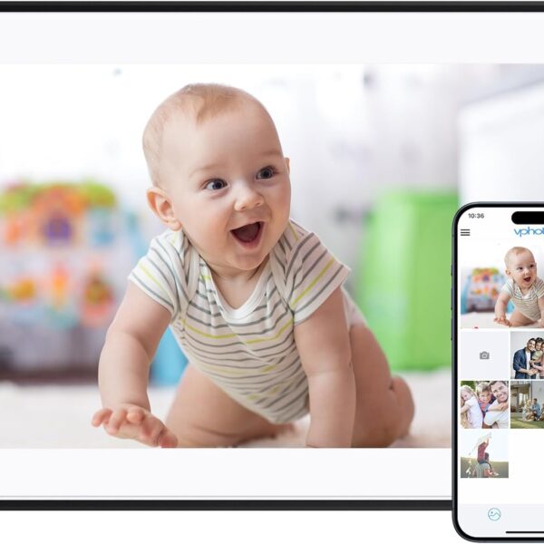 Dragon Touch 10.1'' WIFI Digital Picture Frame - 1280*800 HD IPS Touch Screen Digital Photo Frame Display, Auto-Rotate, Share Photos/Videos Instantly via Free App Best Gifts for Birthday, Wedding, Mom