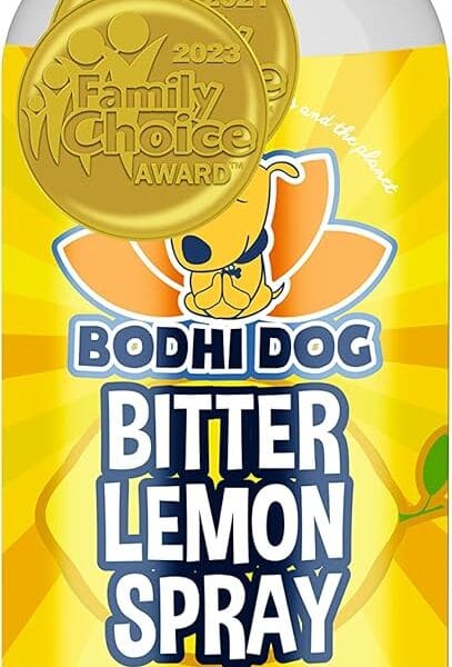 Bodhi Dog Bitter Lemon Spray - Anti-Chew Spray for Dogs, Cats, Puppies, & Kittens- Training Aid for Chewing - Safe & Non Toxic - Ideal for Pet Behavioral Training - Made in USA (8 Fl Oz)