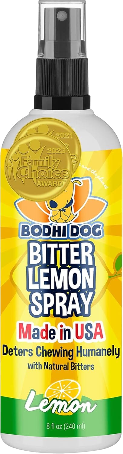 Bodhi Dog Bitter Lemon Spray - Anti-Chew Spray for Dogs, Cats, Puppies, & Kittens- Training Aid for Chewing - Safe & Non Toxic - Ideal for Pet Behavioral Training - Made in USA (8 Fl Oz)