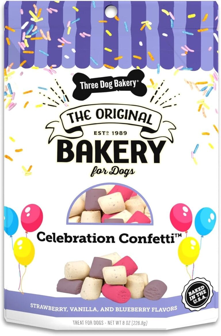 Three Dog Bakery Celebration Confetti - Puppy & Training Treats, Birthday & Special Occasion Dog Biscuits