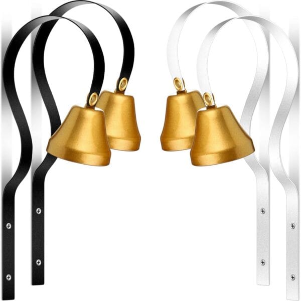 Oudain 4 Pcs Shopkeepers Bell Antique Doorbell 1.6 Inch Diameter Wall Mounted Metal Shopkeepers Doorbell Dog Training Bell Hanging Store Ring for Door Opening, Remind Your Customer Coming