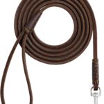 Genuine Leather Dog Leash, 6Ft Super Thin and Lightweight Dog Leash, Soft and Slim Pet Leashes for Puppies and Cats Less Than 15lb