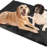 BWOGUE Large Outdoor Dog Bed, Portable Waterproof Camping Mat, Washable Travel Mat with Carry Bag for Medium and Large Dogs, 57"X39" (Black)