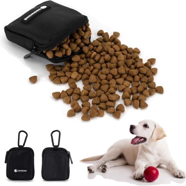 COOWONE Dog Training Treat Pouch, Waterproof Dog Treat Bag, Dog Treat Pouch with Clip, Treat Pouches for Pet Training, Puppy Treat Tote