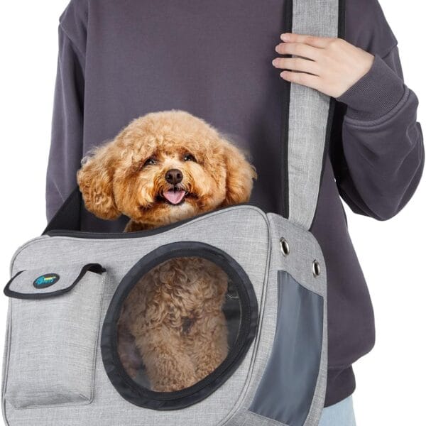 OWNPETS Pet Sling Carrier, Pet Airline Carrier Travel Bag, Fit 10~13lb Small Dogs, Comfortable, Adjustable, Perfect for Airline, Travelling, Daily Walk, Outdoor Activity and Weekend Adventure
