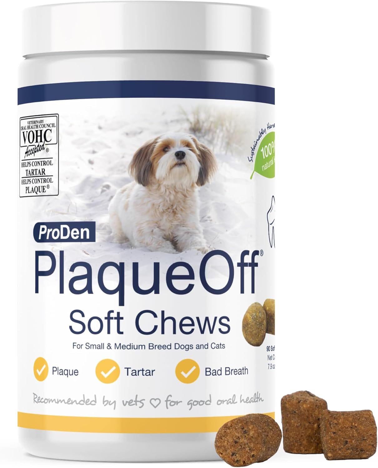 ProDen PlaqueOff Soft Chews with Natural Kelp - for Small & Medium Breed Dogs & Cats - Supports Normal, Healthy Teeth, Gums, and Breath Odor in Dogs & Cats - 90 Soft Chews ProDen PlaqueOff Soft Chews with Natural Kelp - for Small & Medium Breed Dogs & Cats - Supports Normal, Healthy Teeth, Gums, and Breath Odor in Dogs & Cats - 90 Soft Chews