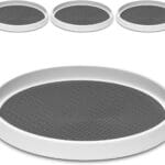 12-Inch Non-Skid Turntable Lazy Susan Organizer [4 Pack] - Spinning Rack for Cabinet Table Top, Pantry Organization Storage, Kitchen, Fridge, Vanity, Countertop, Under Sink Organizing, Spice Spinner