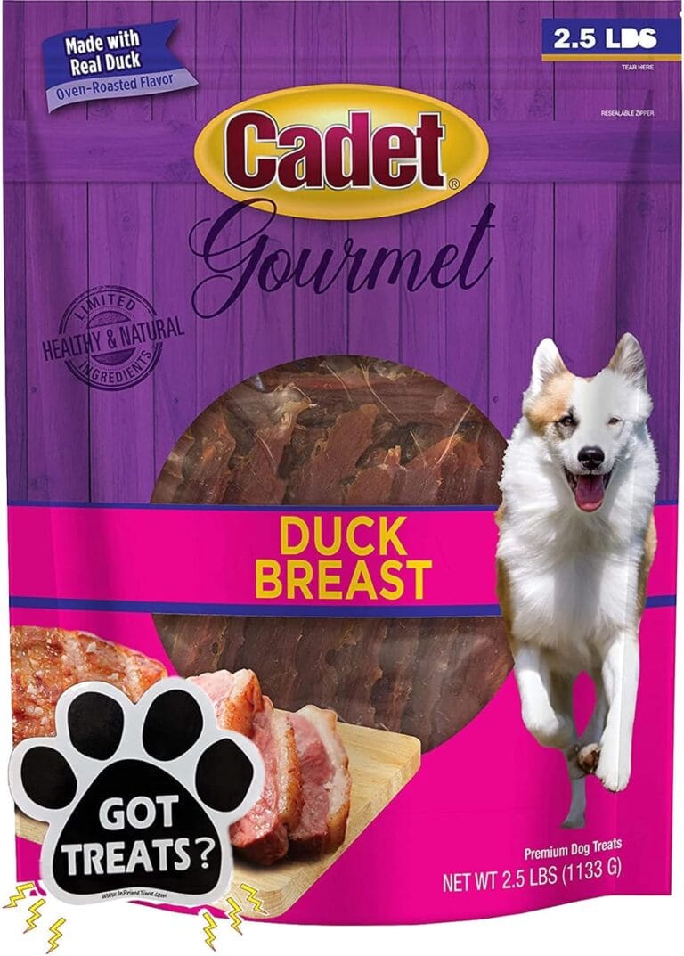 Cadet Duck Breast Gourmet Dog Treat with Exclusive Got Treats Paw Magnet, 2.5 Pound Value Pack