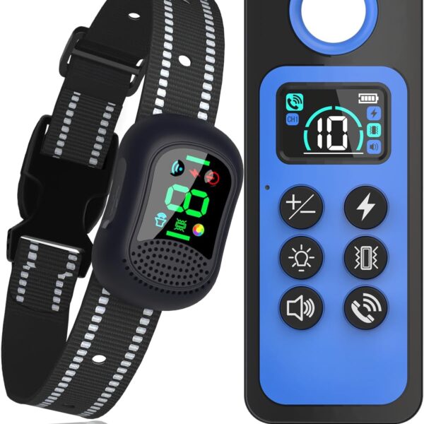 Dog Shock Collar/Medium/Small Dogs | Rechargeable E-Collar,4900FT Dog Training Collar with Remote IP67 Waterproof/4 Training Modes Adjustable Sensitivity Beep Vibration