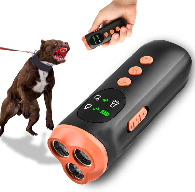 Ultrasonic Dog Trainer -Triple-Core Rechargeable Bark Control (USB-C) with LED Light  Humane No-Shock Stop Barking Device for Indoor & Outdoor Use