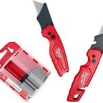 Milwaukee Fastback Flip Utility Knife 2 Piece Set with Razor Blade Dispenser (50 Blades Included)