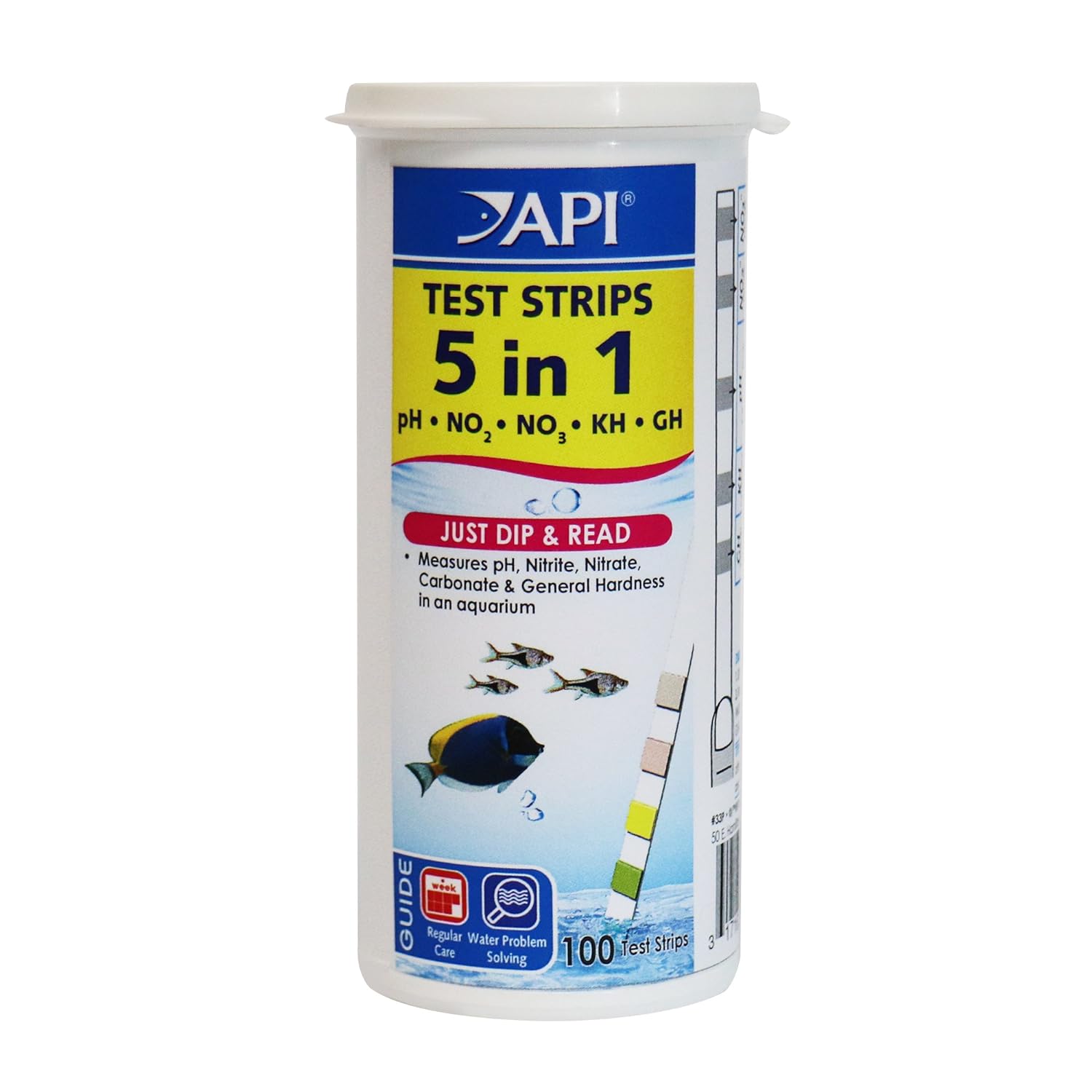 API 5-IN-1 TEST STRIPS Freshwater and Saltwater Aquarium Test Strips 100-Count Box API 5-IN-1 TEST STRIPS Freshwater and Saltwater Aquarium Test Strips 100-Count Box