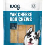 Amazon Brand - Wag Yak Cheese Himalayan Dog Chews, Dog Treats for Large Size Dogs, All Natural, High Protein for Aggressive Chewers, 35-55 lbs, 3 Count, 9.9 oz