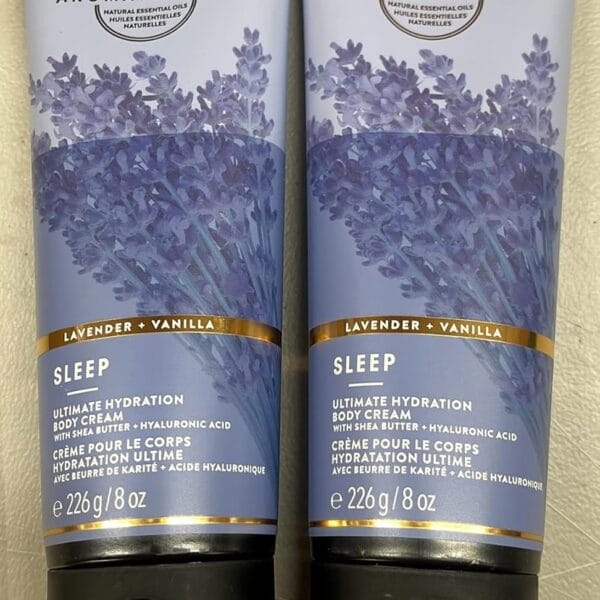 Bath and Body Works Aromatherapy Ultimate Hydration Body Cream 8 Oz. 2 Pack (Lavender Vanilla)