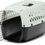 Petmate Pet Porter Fashion Dog Kennel - Crate for Pets 15-20 lbs - Airline Approved Pet Carrier - Durable Plastic Shell - For Home and Travel - Made in USA - 24 Inches - Pale Aqua and Black