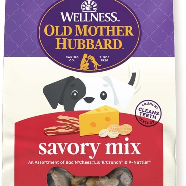 Old Mother Hubbard Wellness Savory Mix Dog Biscuits, Natural, Training Treats, Mini Size, (20 Ounce Bag)