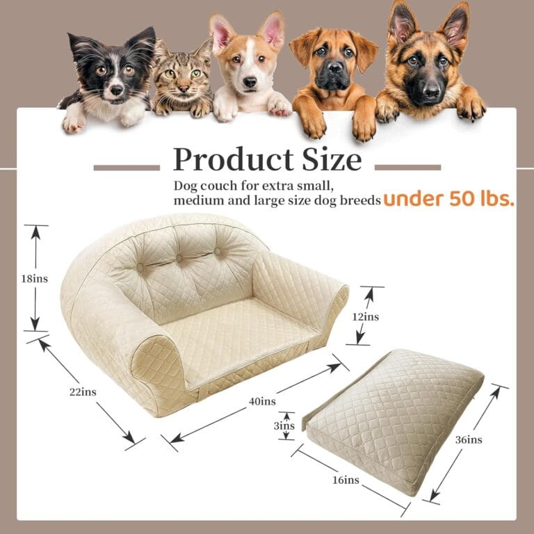 Dog Sofa Bed, Luxury Pet Couch with Removable Cover,Soft and Comfortable Dog Bed Mat for Small and Medium Dogs or Cats