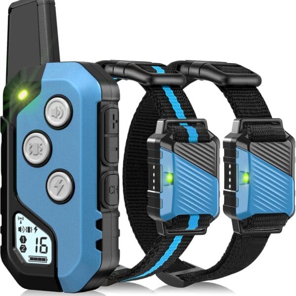 Dog Training Collar for 2 Dogs, Waterproof Dog Training Collar with Remote, 3 Training Modes, Rechargeable Electric Training Collar for Large Medium Small Dogs