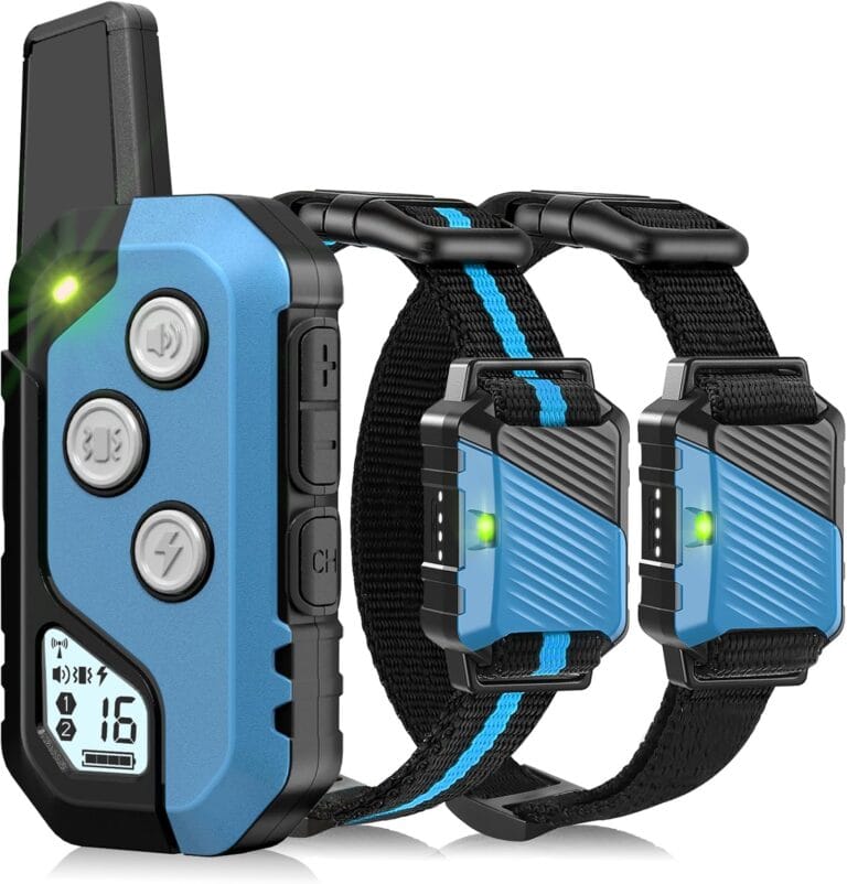 Dog Training Collar for 2 Dogs, Waterproof Dog Training Collar with Remote, 3 Training Modes, Rechargeable Electric Training Collar for Large Medium Small Dogs