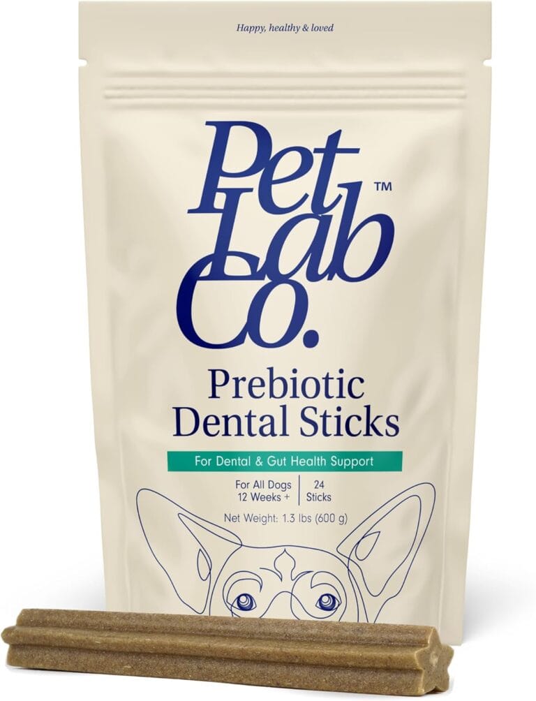 PetLab Co. Dental Sticks  Dog Dental Chews -Target Plaque & Tartar Build-Up at The Source - Designed to Maintain Your Dogs Oral Health, Keep Breath Fresh and Provide Digestive Help (24 Sticks)