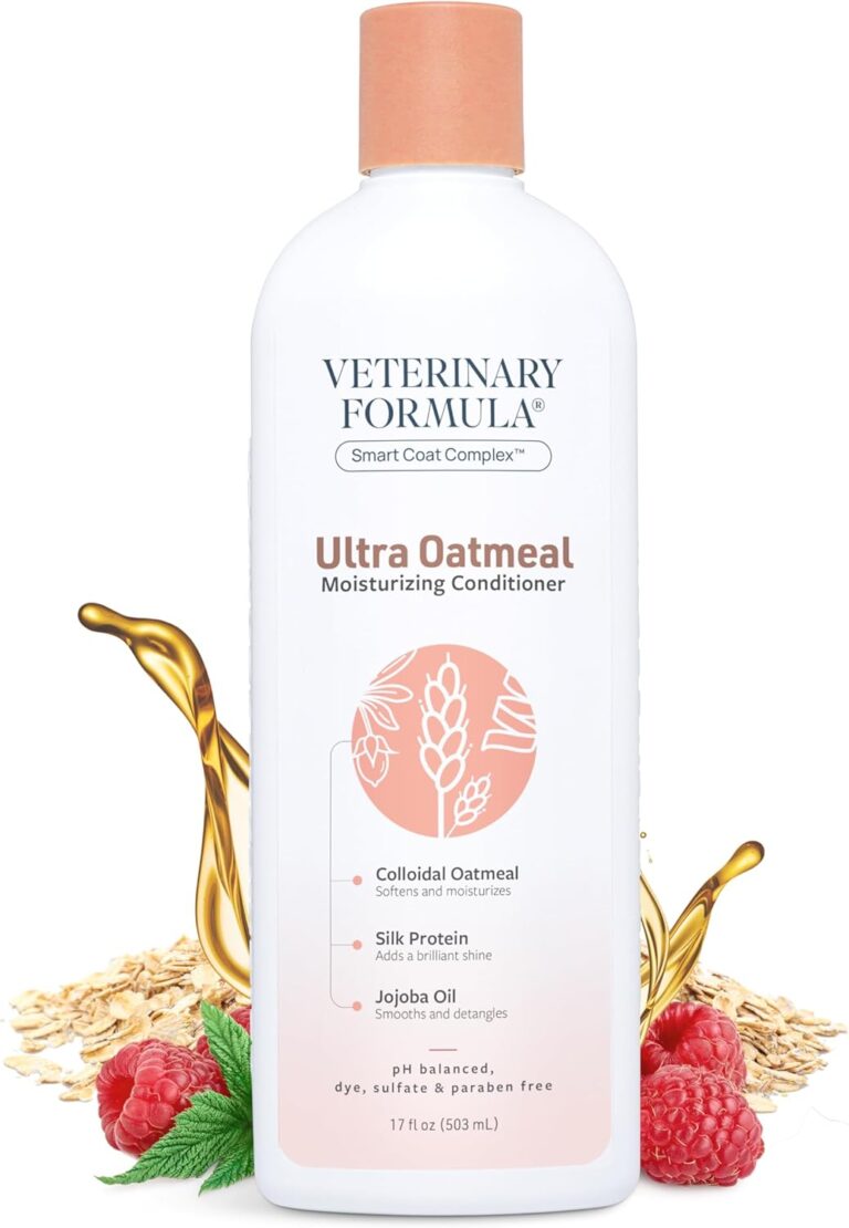 Veterinary Formula Smart Coat Complex Ultra Oatmeal Moisturizing Conditioner for Dogs, 17 Fl oz  with Colloidal Oatmeal & Jojoba  Leaves Coat Soft, Shiny, Hydrated, Strong, with Long-Lasting Scent