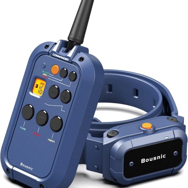 Bousnic Dog Shock Collar with Remote -  Mile Electronic Training Collar for (15-140lbs) Medium Large Dogs, Waterproof Rechargeable Dog E Collar with 3 Modes, Beep, Vibration, Safe Shock(1-16 Levels)